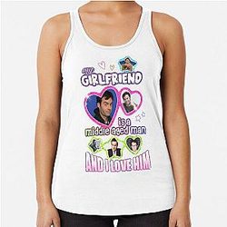 My girlfriend is Bill Hader Racerback Tank Top