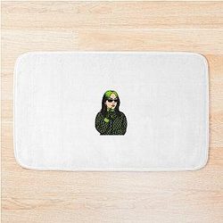 Billie Eilish Pop-Art Poster A Tribute to Her Iconic Sound Visual Era Bath Mat