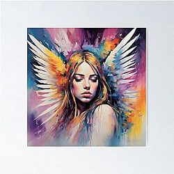 Billie Eilish as an Angel Poster