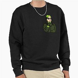 Billie Eilish Pop-Art Poster A Tribute to Her Iconic Sound Visual Era Pullover Sweatshirt