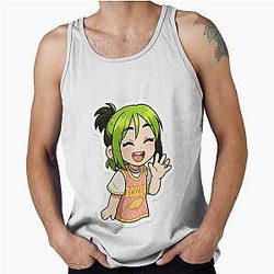 Billie Eilish Chibi Sticker Tank Top