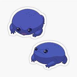 squish frog sticker from my billie eilish sticker