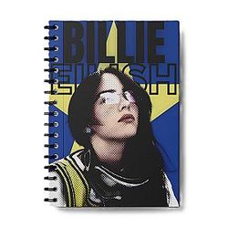 Billie Eilish Singer Journal Notebook 80 gsm Paper 350GSM Hard Cover Unruled Pages 160 Count 1 8X6 INCHES A5 Size Wiro Binding Versatile for School Home Office Pro