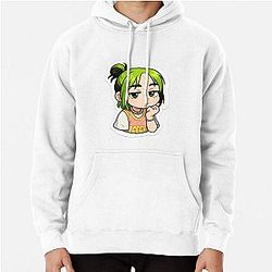 Billie Eilish Chibi Face Pullover Hoodie