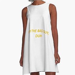 Billie Bad Guy 2- Perfect Gift Billie Eilish A-Line Dress