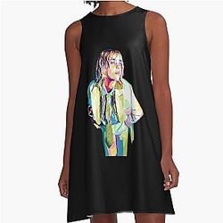 Billie Eilish Pop Art A-Line Dress
