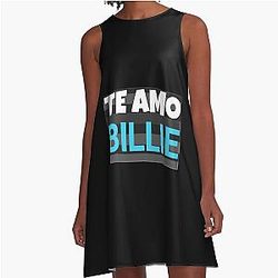 Te Amo Billie Perfect Gift Billie Eilish A-Line Dress