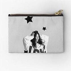 Grayscale Billie Eilish Design with Sweatshirt Pouch