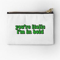 You're In Bold Perfect Gift Billie Eilish Zipper Pouch