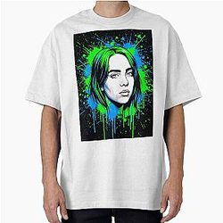 Billie Eilish Neo-Gothic Portrait Oversized T-Shirt