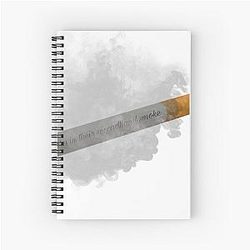 Im In Their Secondhand Smoke Xanny Billie Eilish Sticker Spiral Notebook