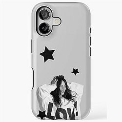 Grayscale Billie Eilish Star Design with Sweatshirt Tough Case