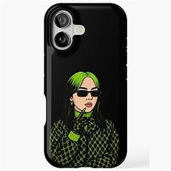 Billie Eilish Pop-Art Poster A Tribute to Her Iconic Sound Era iPhone Tough Case