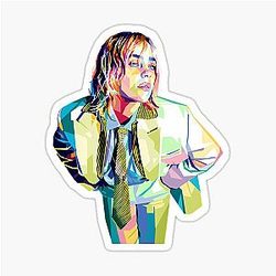 Billie Eilish Pop Art Illustration Sticker