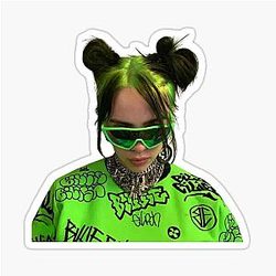 Billie Eilish Green Sticker