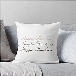 Happier Than Ever Billie Eilish Throw Pillow