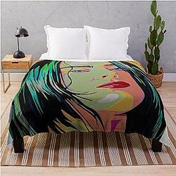 Billie Eilish Art Throw Blanket