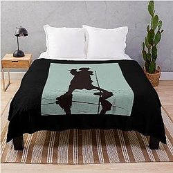 Girls Love Anime Billie Eilish Silhouette Throw Blanket