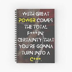 With Great Power - Billy Butcher Quote - The Boys Spiral Notebook