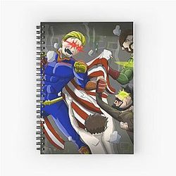 Homelander, Soldier Boy, Billy Butcher - The Boys Spiral Notebook