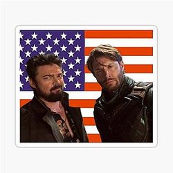 Soldier Boy American Flag Sticker