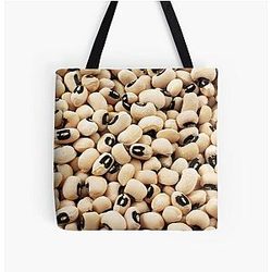 An extreme macro image of black eyed peas All Print Tote Bag