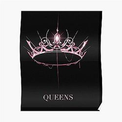 Blackpink Posters - Blackpink Crown Black Blackpink Poster RB0408