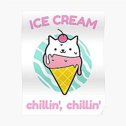 Blackpink Posters - BLACKPINK Ice Cream Chillin Chillin Poster RB0408