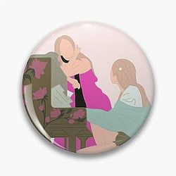 Blackpink Pins - ROSÉ ♡ PARK CHAEYOUNG On The Ground Piano Clip Pin RB0408