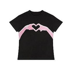 black pink t-shirt - Heart Handsign T-Shirt