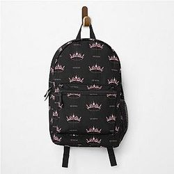 Blackpink Backpacks - Blackpink Crown Black Blackpink Backpack RB0408
