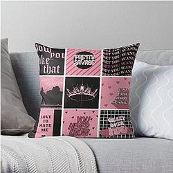 Blackpink Pillows - BLACKPINK THE ALBUM Pattern Throw Pillow RB0408