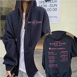 Blackpink Jackets - World Tour Born Pink Zip-Up Hoodie