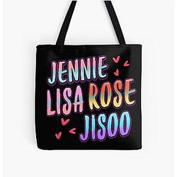 Blackpink Bags - Blackpink name All Over Print Tote Bag RB0408