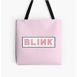 Blackpink Bags - BLINK LOGO (pink)  All Over Print Tote Bag RB0408