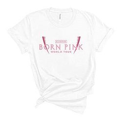 Blackpink T-shirts - New! Born Pink Album Casual T-Shirt