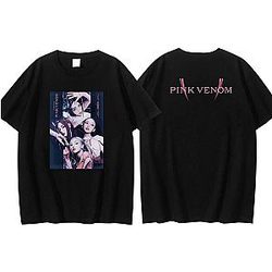 Blackpink T-shirts - New! Pink Venom Printed 2 Sides Casual T-Shirt
