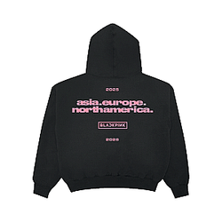 BLACKPINK Continent Logo Hoodie Black