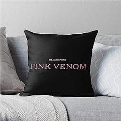 Blackpink Pillows - New! BlackPink Pink Venom Merch Throw Pillow Cover