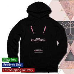 Blackpink Hooodies - New! Blackpink Pink Venom Merch Pullover Hoodie