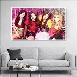 Black Pink Wall Arts - Kpop Posters Canvas Printed Painting Wall Art Gift Home Decoration