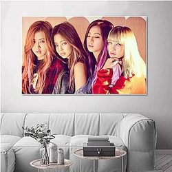 Black Pink Wall Art - Posters Canvas Printed Painting Wall Arts Pictures Decoration