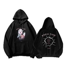 Black Pink Hoodies – Rose Born Pink Printed Pullover Hoodie