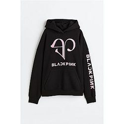 Black Pink Hoodies – Blackpink HM Printed Pullover Hoodie