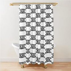 Listen to Black Sabbath Shower curtain