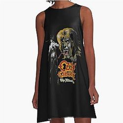 Singer Rip Metal Legend Vintage Black Ozzy A-Line Dress