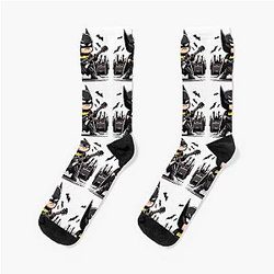 The Bat Rocking Black Socks