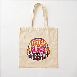 Listen to Black Sabbath Cotton Tote Bag