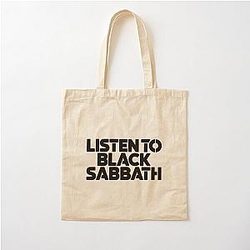 Listen to Black Sabbath Cotton Tote Bag