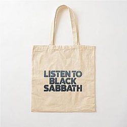 Listen & Black Sabbath Cotton Tote Bag